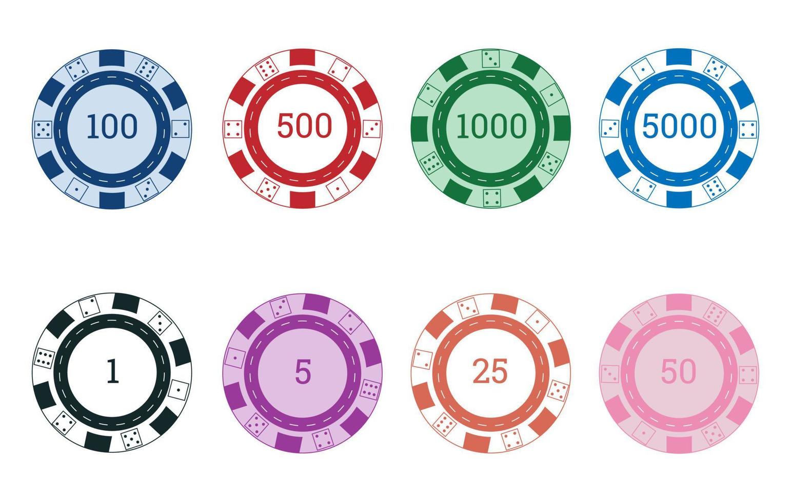 poker table chip vector