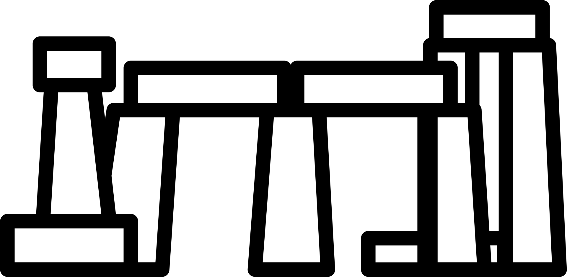 outline simplicity drawing of stonehenge landmark front elevation view. png