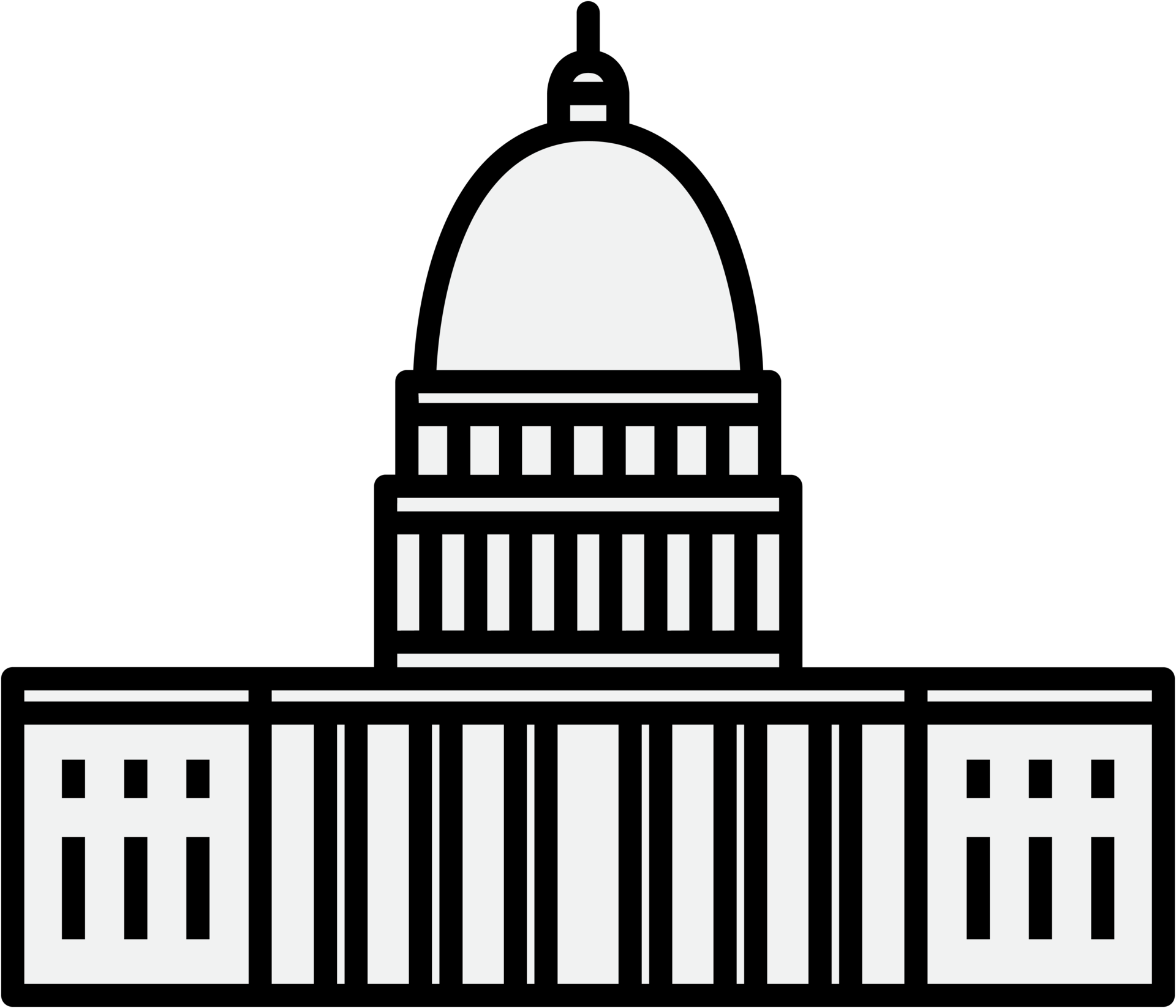 outline simplicity drawing of the us capitol building landmark front ...