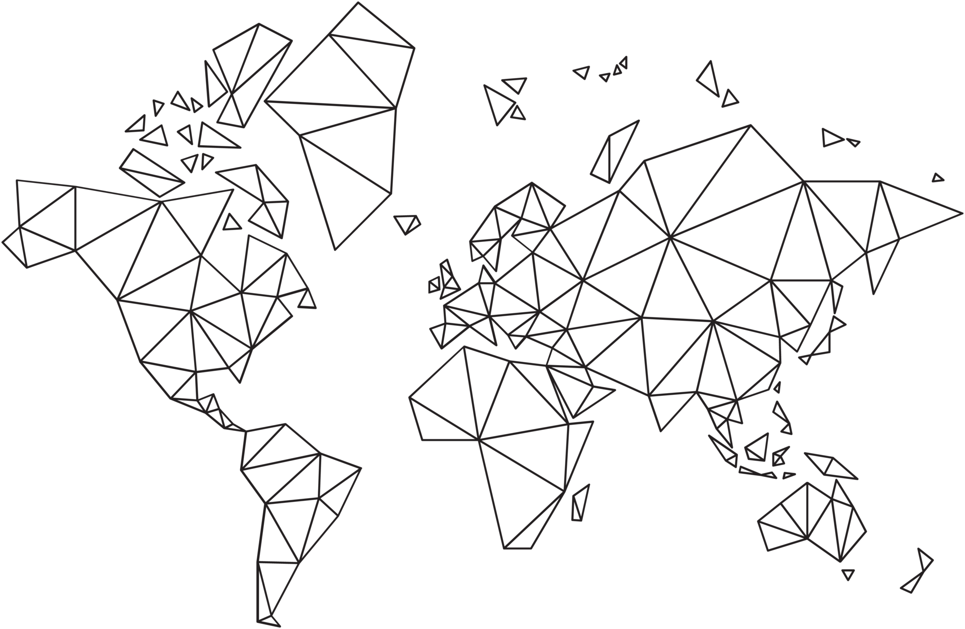 Vector World Map Transparent Background