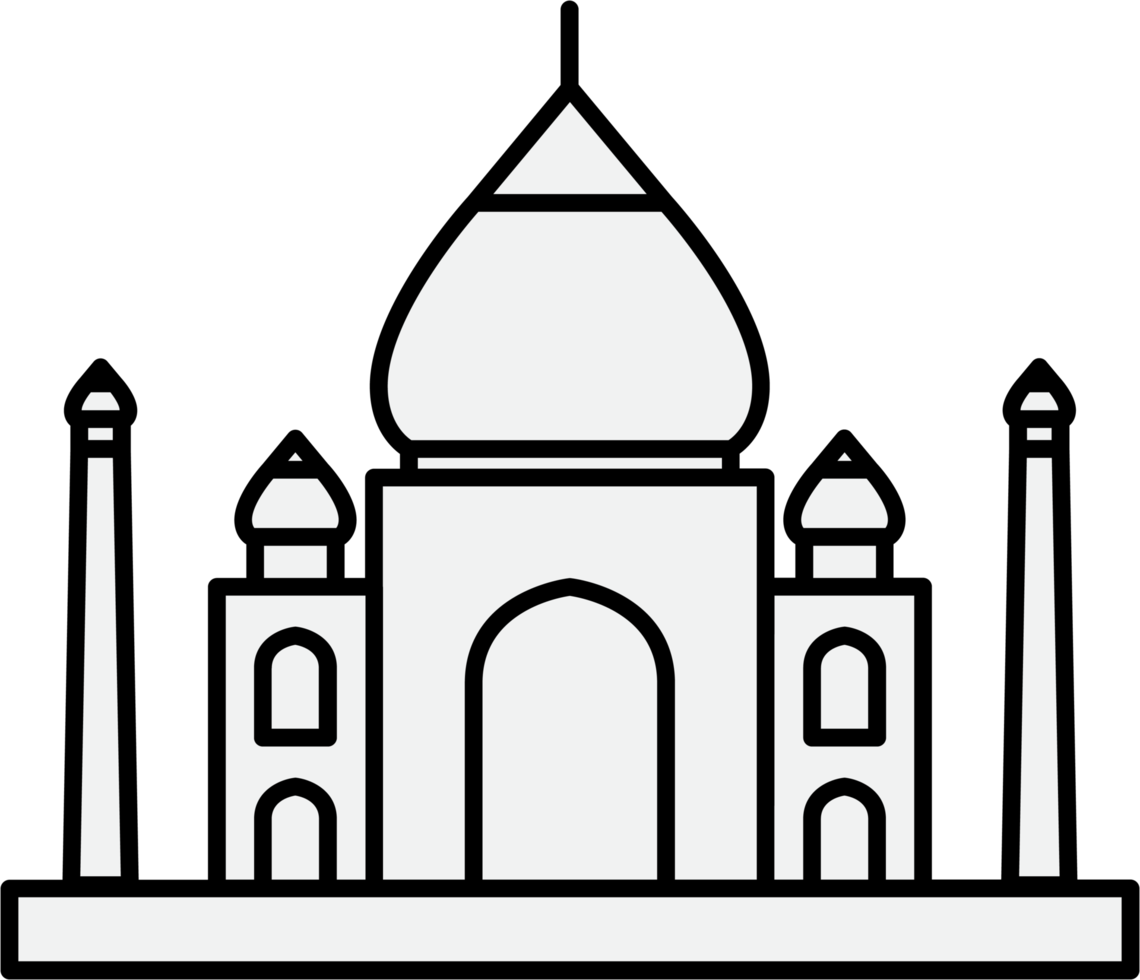 Premium AI Image | A drawing of a taj mahal with trees in the foreground.-saigonsouth.com.vn