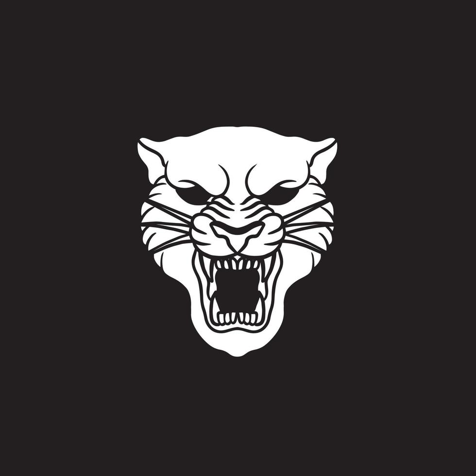 Tiger anger. Vector illustration of a tiger head.