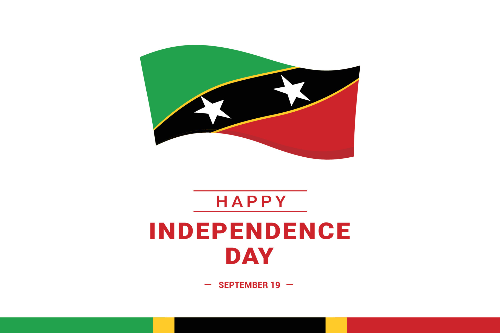 Saint Kitts and Nevis Independence Day 11651441 Vector Art at Vecteezy