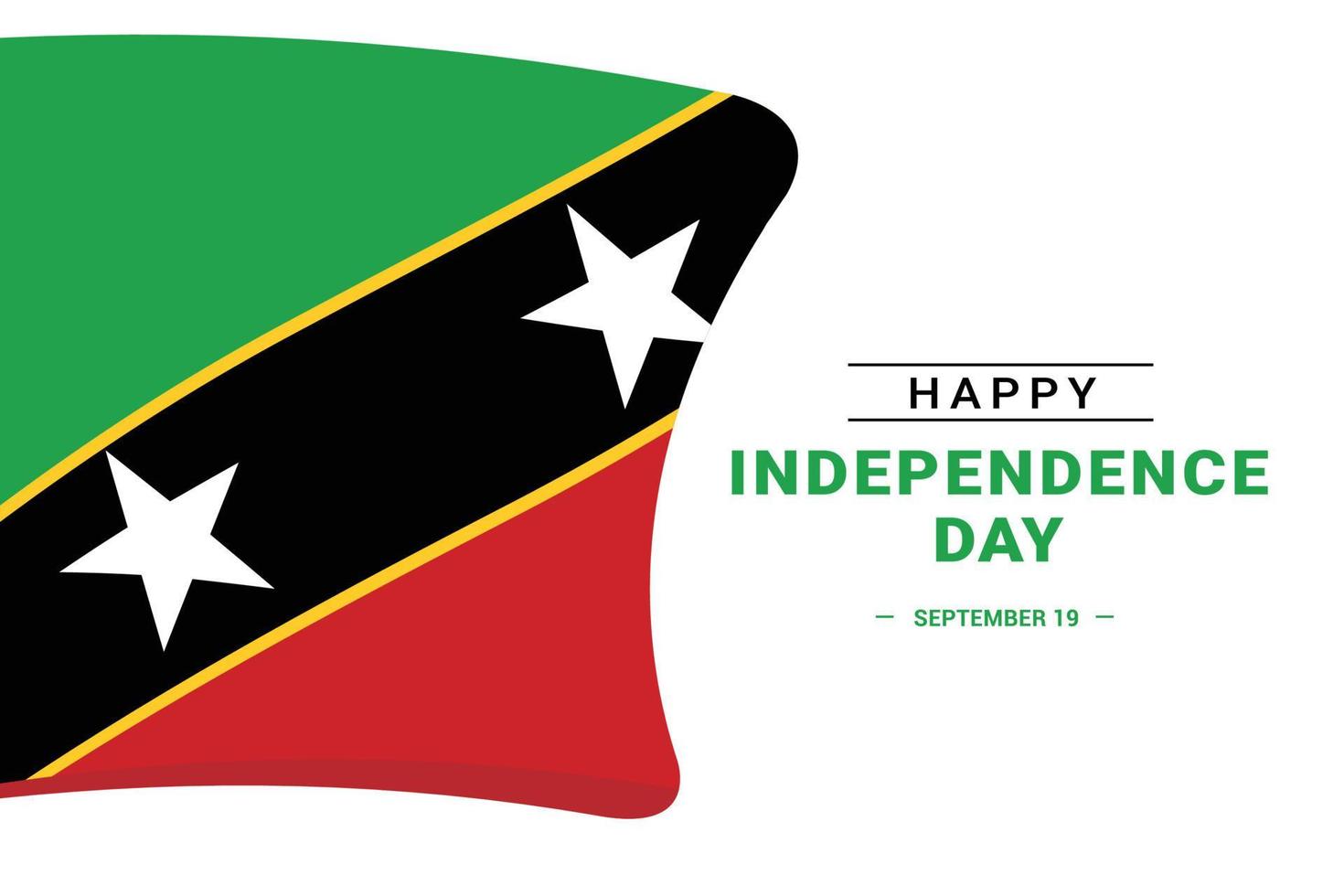 Saint Kitts and Nevis Independence Day vector