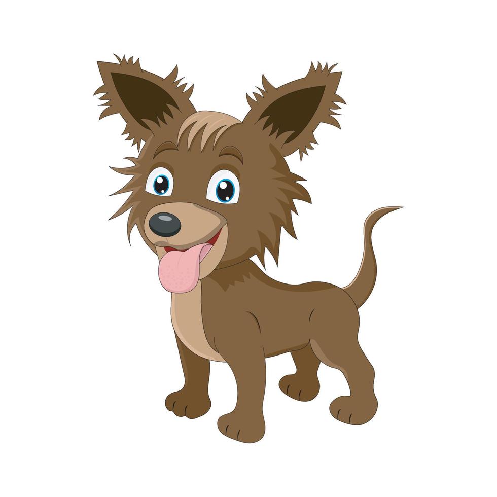 Beautiful brown dog on white background vector