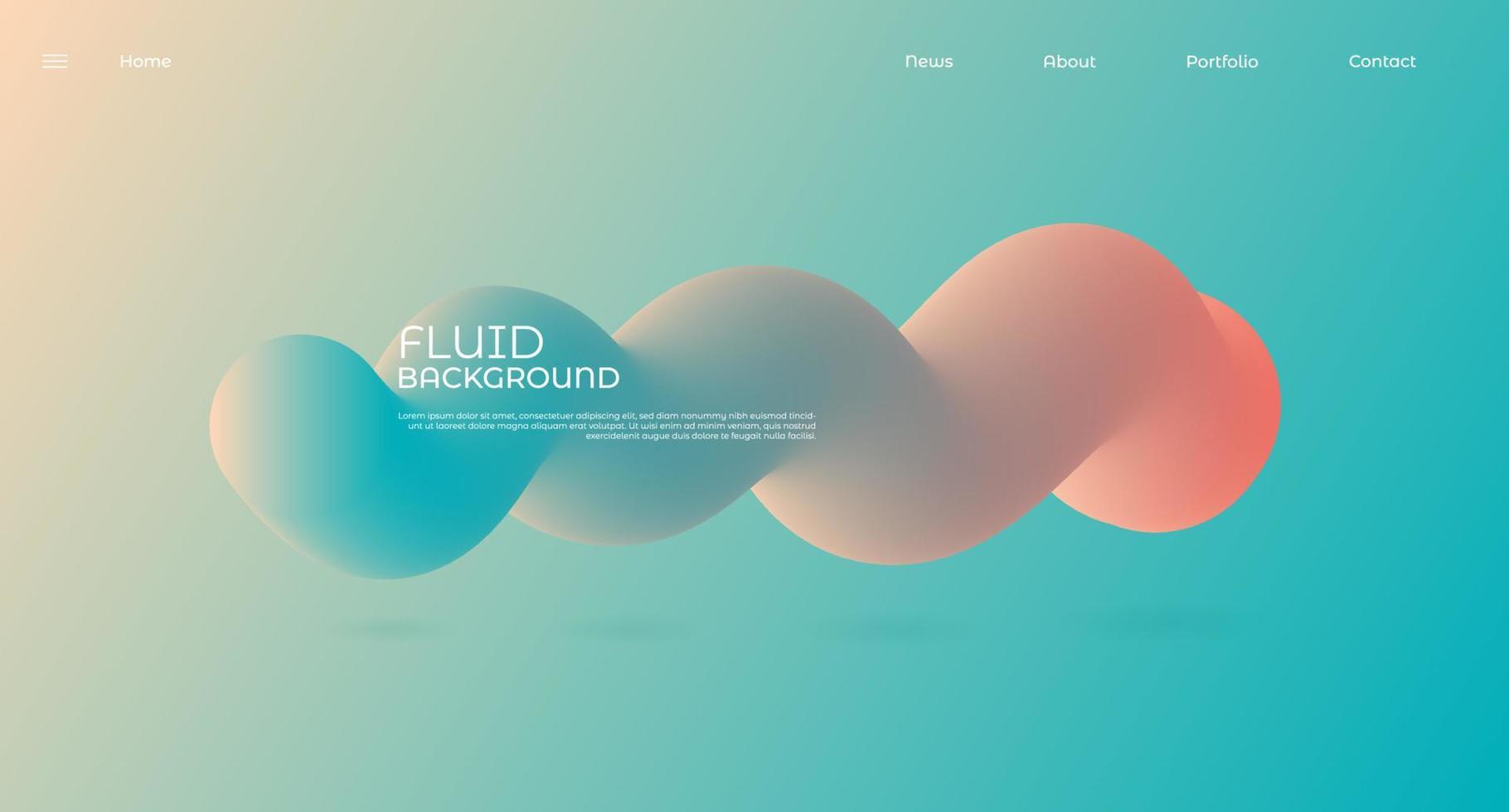 onda fluida abstracta colorida moderna. cartel de moda con forma de flujo 3d degradado. diseño de fondo de innovación para portada, página de destino. vector