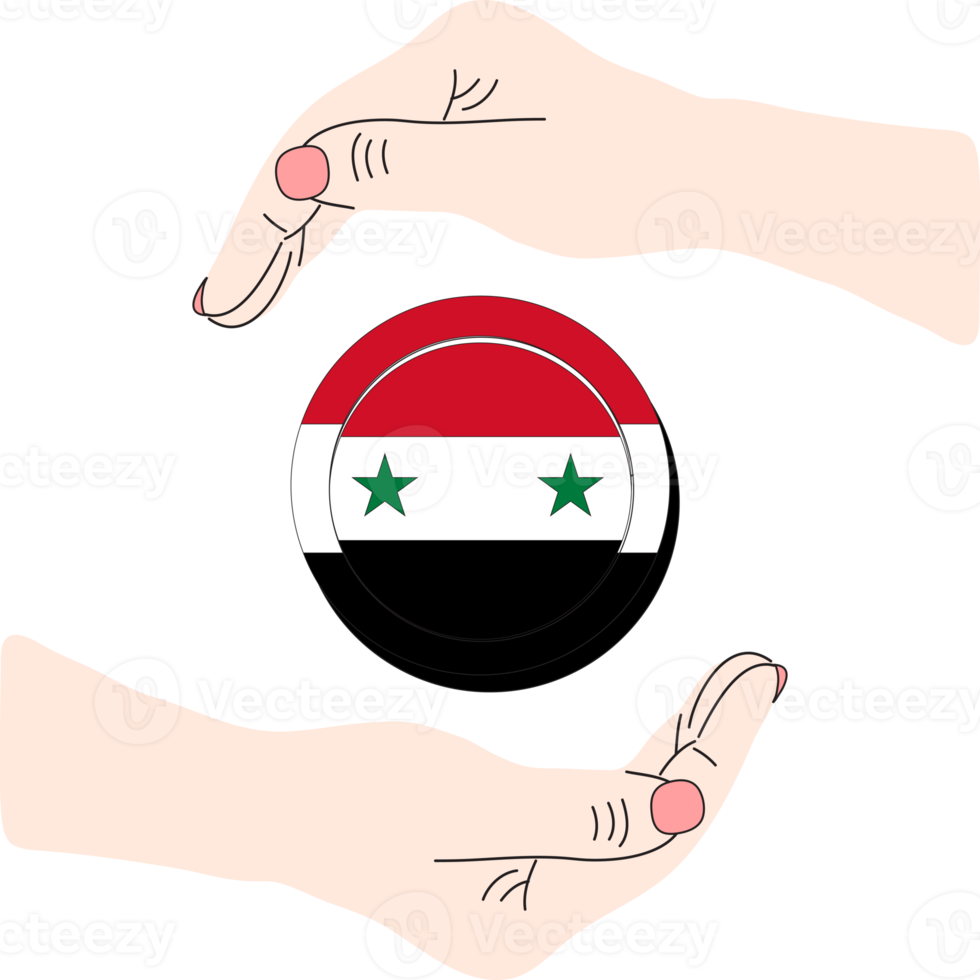 Siria mano disegnato bandiera, siriano libbra mano disegnato png