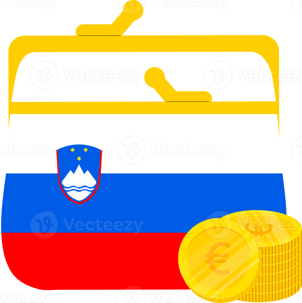 Slovenia hand drawn flag, EUR hand drawn png
