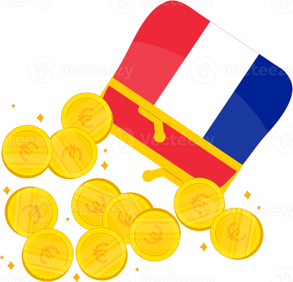 Frankrijk nationaal hand- getrokken vlag, EUR hand- getrokken png