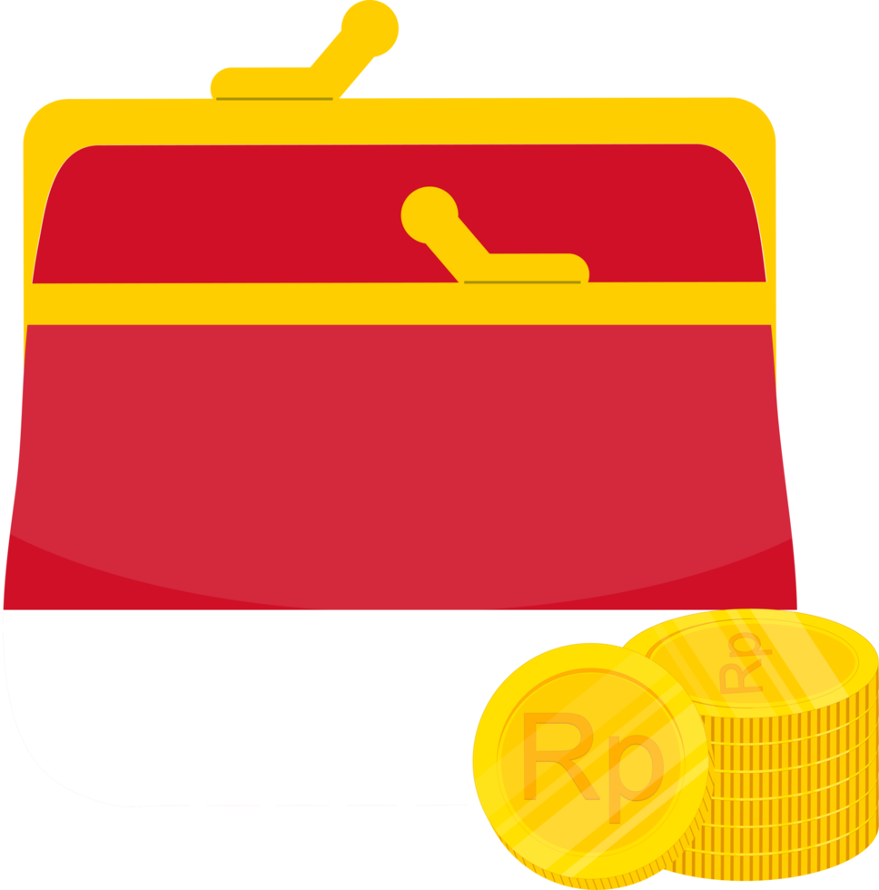 indonesische flagge hand gezeichnet. indonesische rupiah hand gezeichnet png