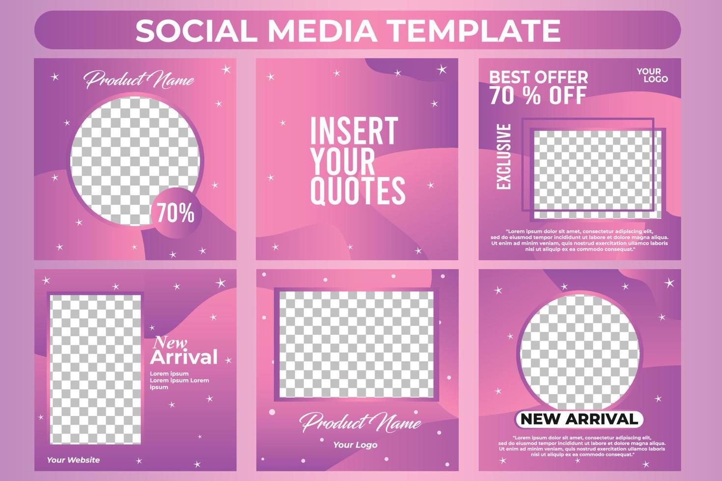 Social Media Post Template vector