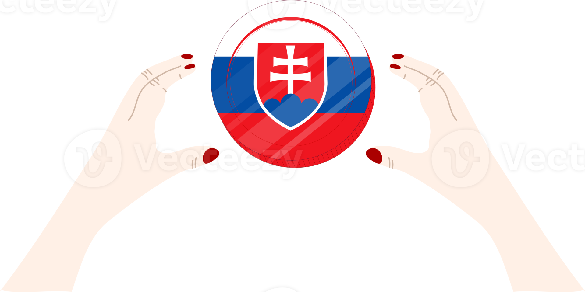 slowakei handgezeichnete flagge, slowakische krone handgezeichnet png