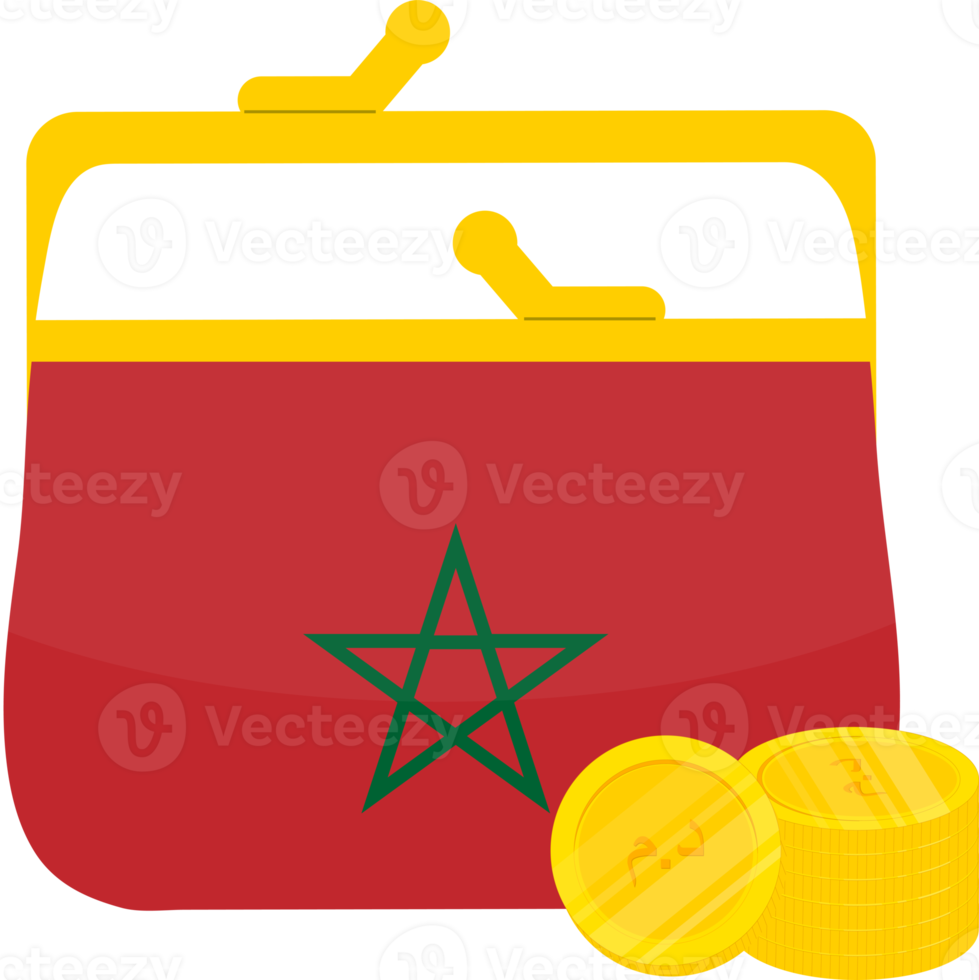 drapeau marocain dessiné à la main, dirham marocain dessiné à la main png