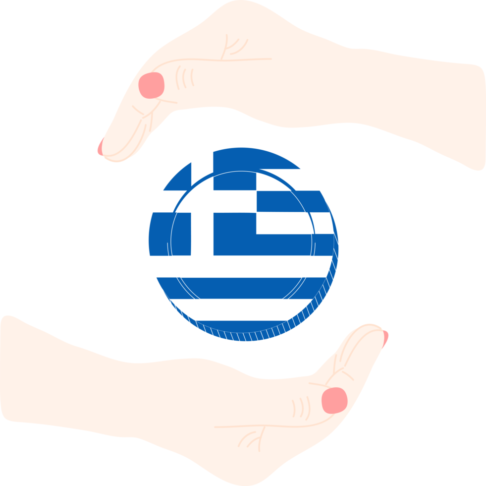 Greece Flag hand drawn,EUR hand drawn png