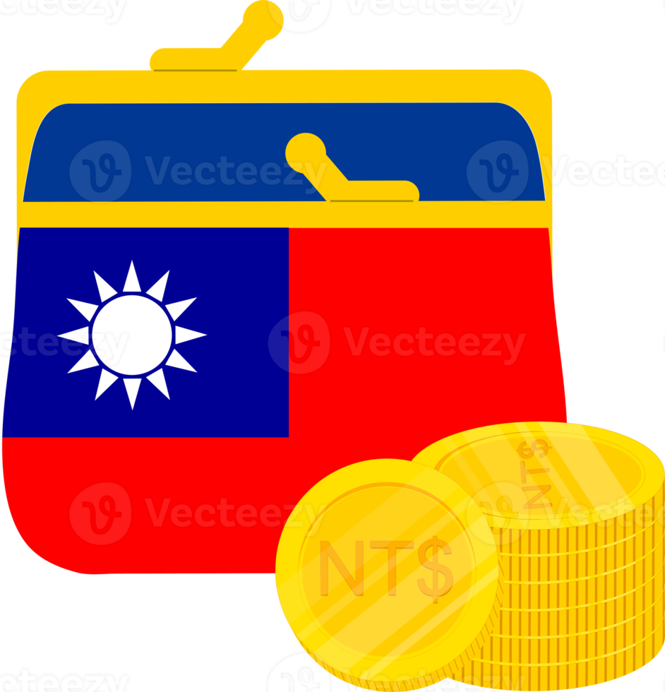 Taiwan-Flagge handgezeichnet, neue Taiwan-Dollar-Hand gezeichnet png