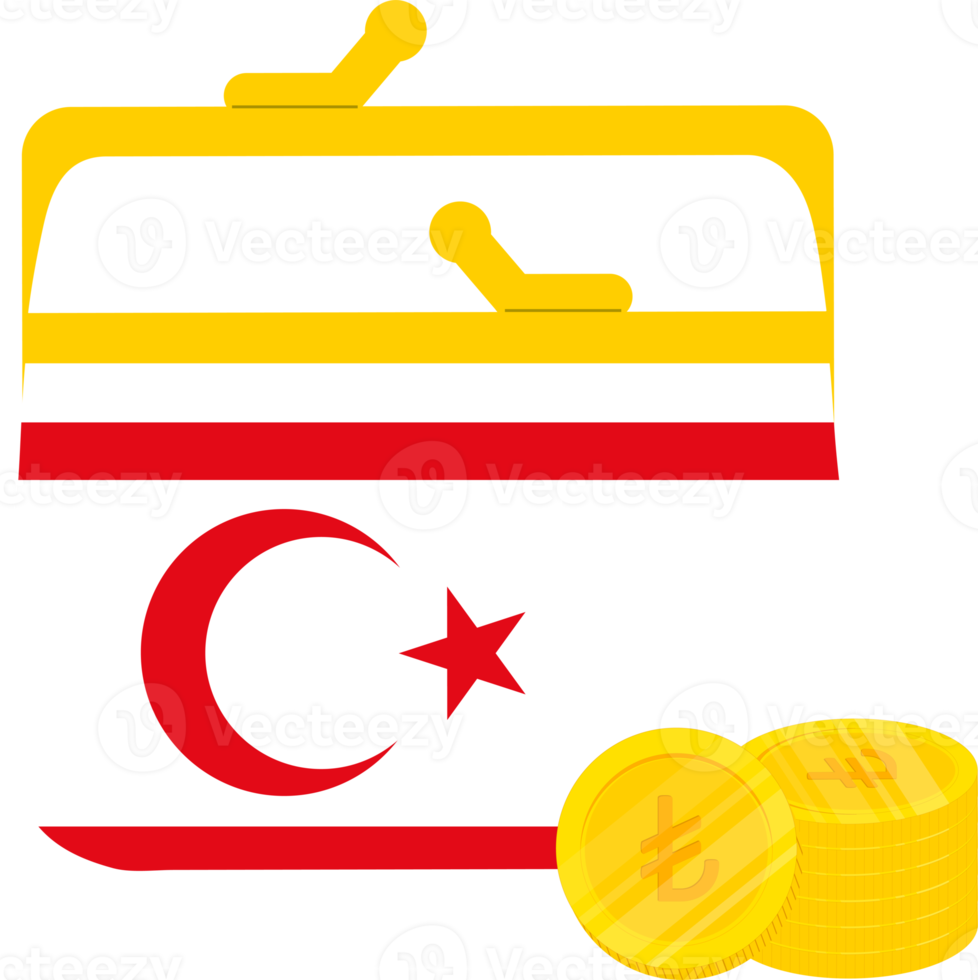 Northern Cyprus Flag hand drawn,Turkish new lira hand drawn png