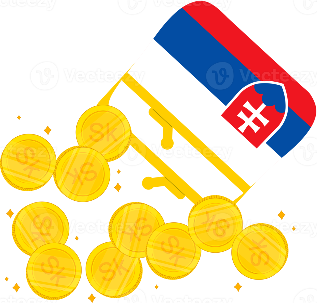 slovakia hand dragen flagga, slovakiska koruna hand dragen png