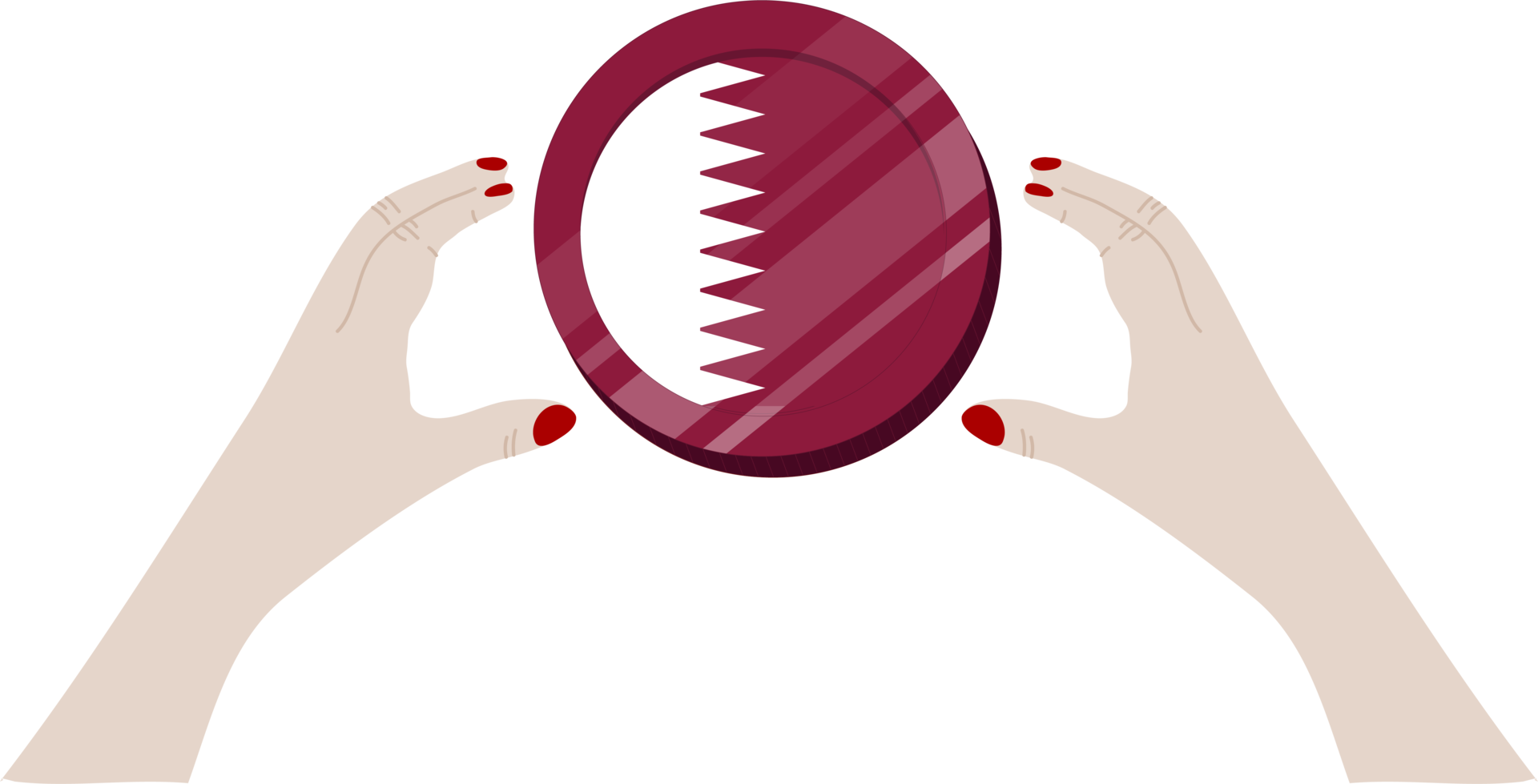 Qatar Flag hand drawn.Qatari riyal hand drawn png
