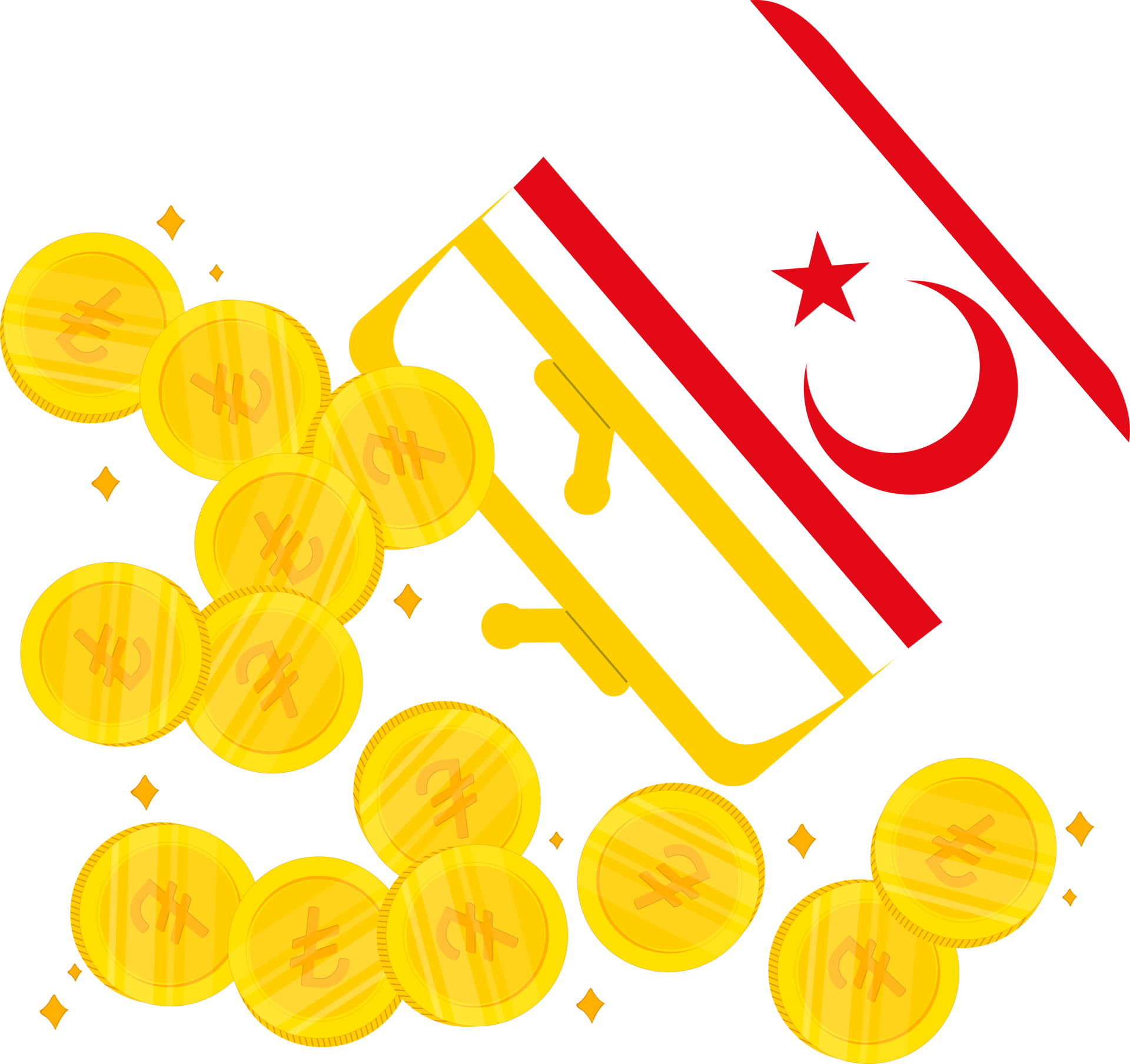 Free Northern Cyprus Flag hand drawn,Turkish new lira hand drawn 11651714 PNG with Transparent