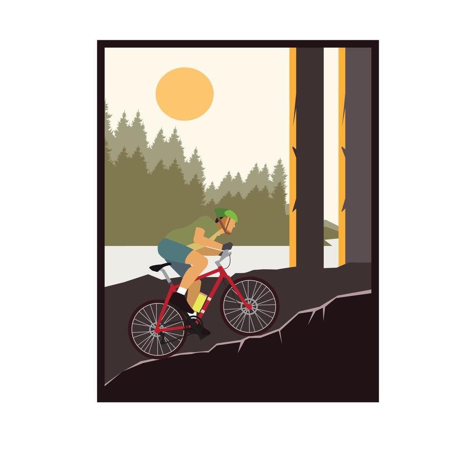 mountain bike sport vector