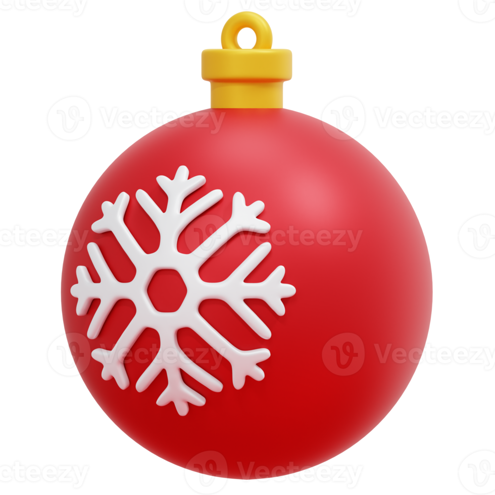 bauble 3d render icon illustration png