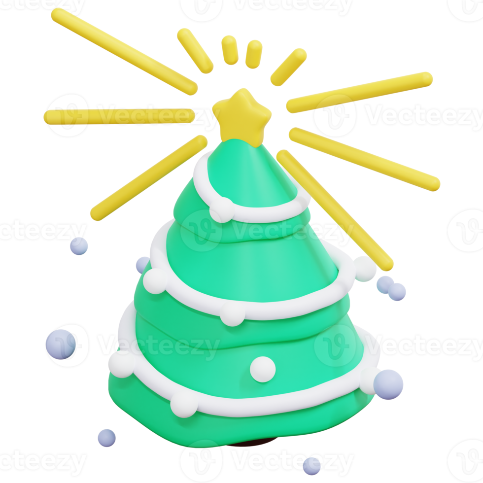 Kerstmis 3d geven icoon illustratie png