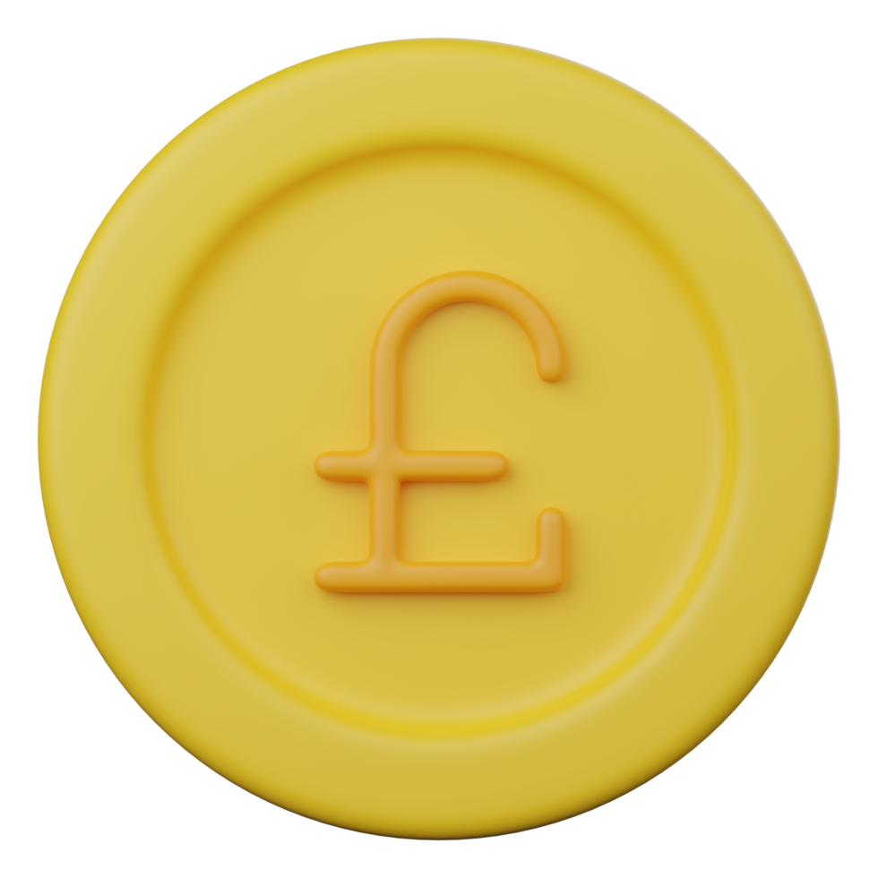 pound coin 3d icon png