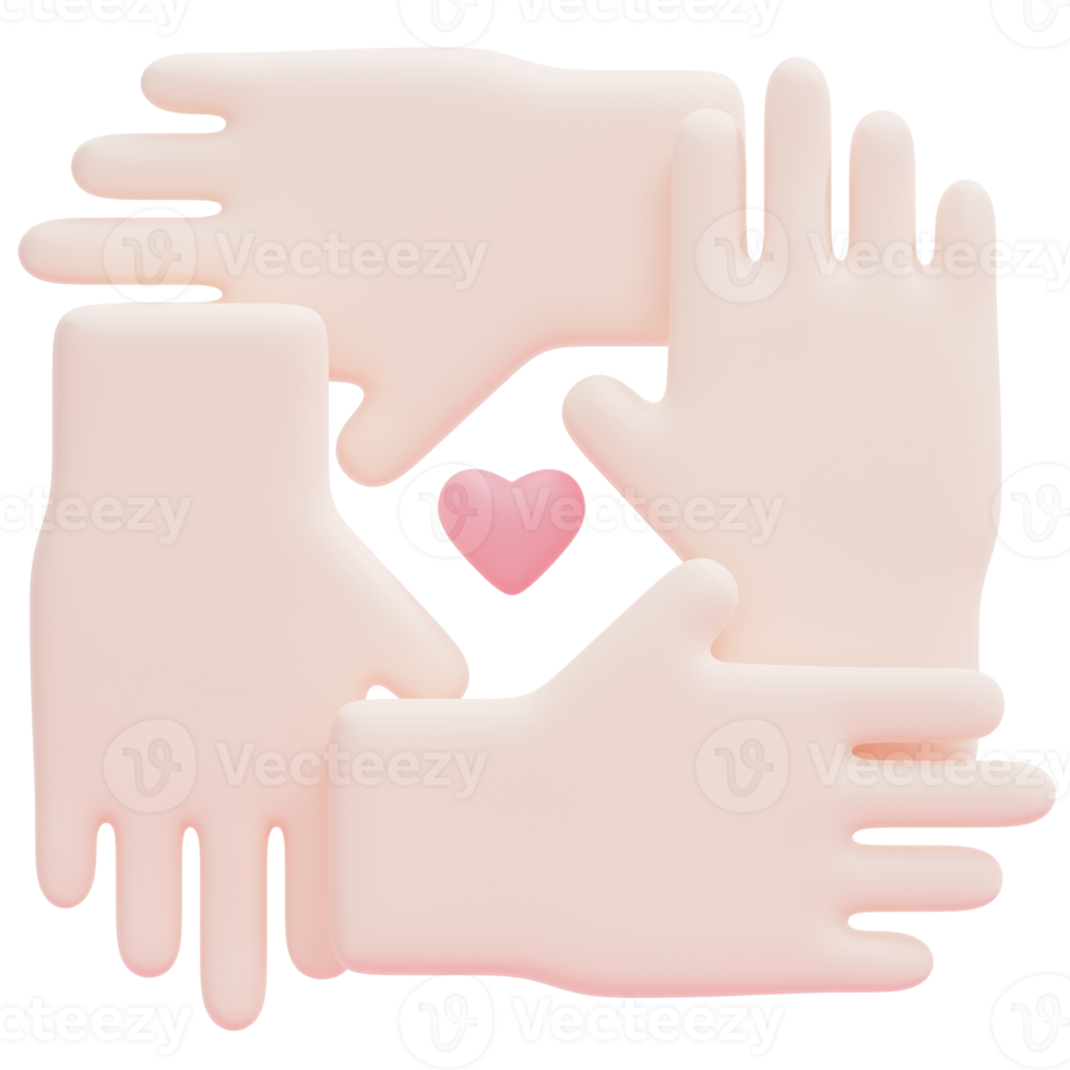 solidarity 3d render icon illustration png