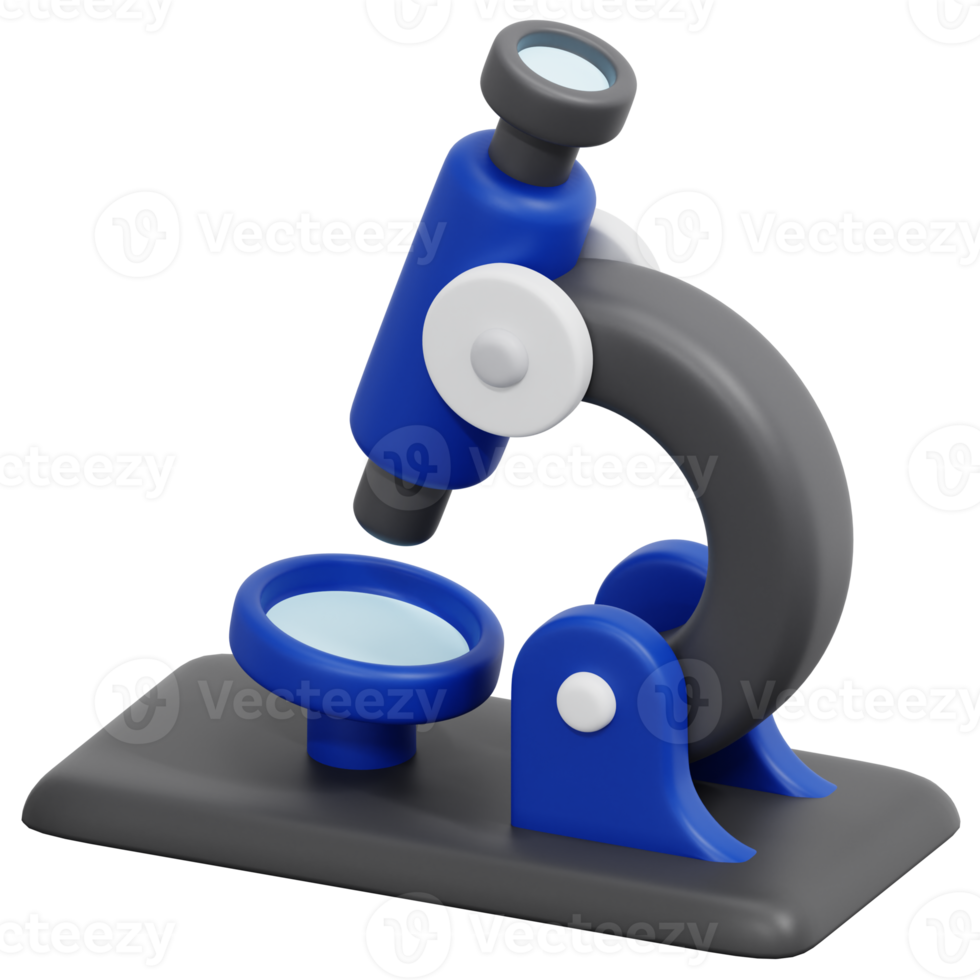 microscope 3d render icon illustration png