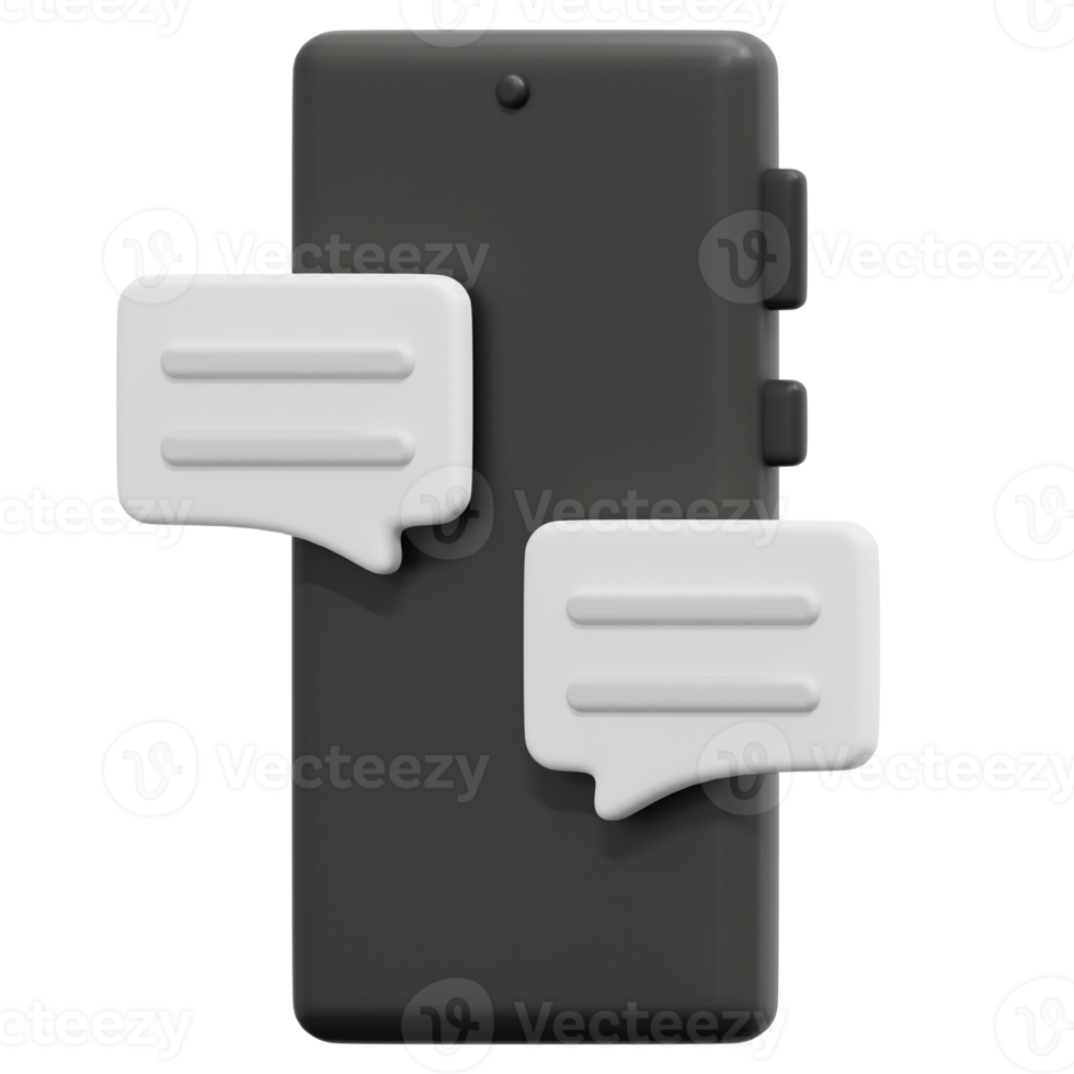 chat box 3d render icon illustration png