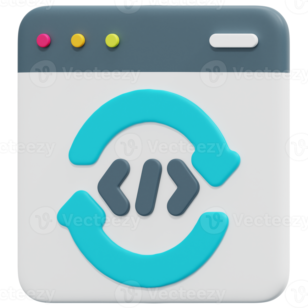 updating 3d render icon illustration png