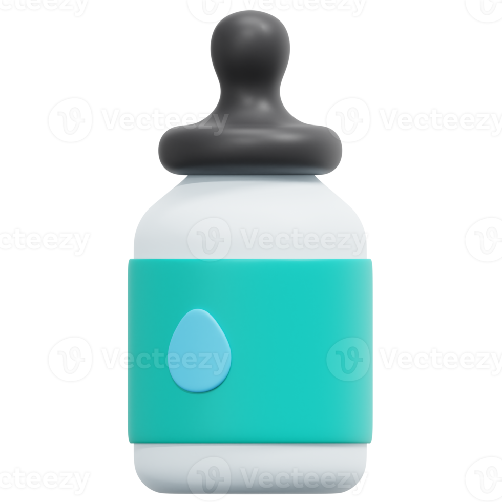 serum 3d render icon illustration png