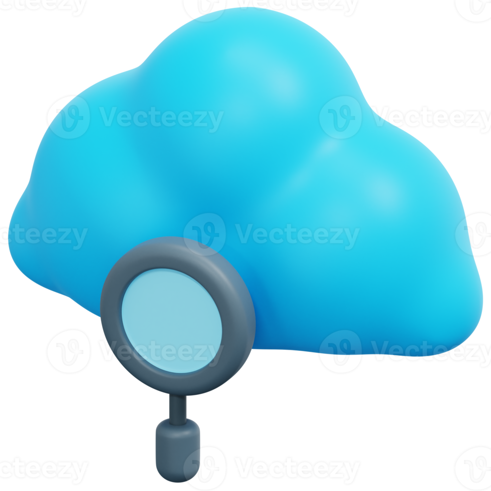 search 3d render icon illustration png