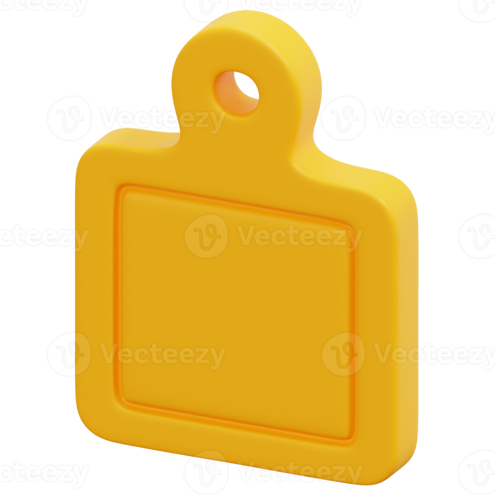 cutting board 3d render icon illustration png
