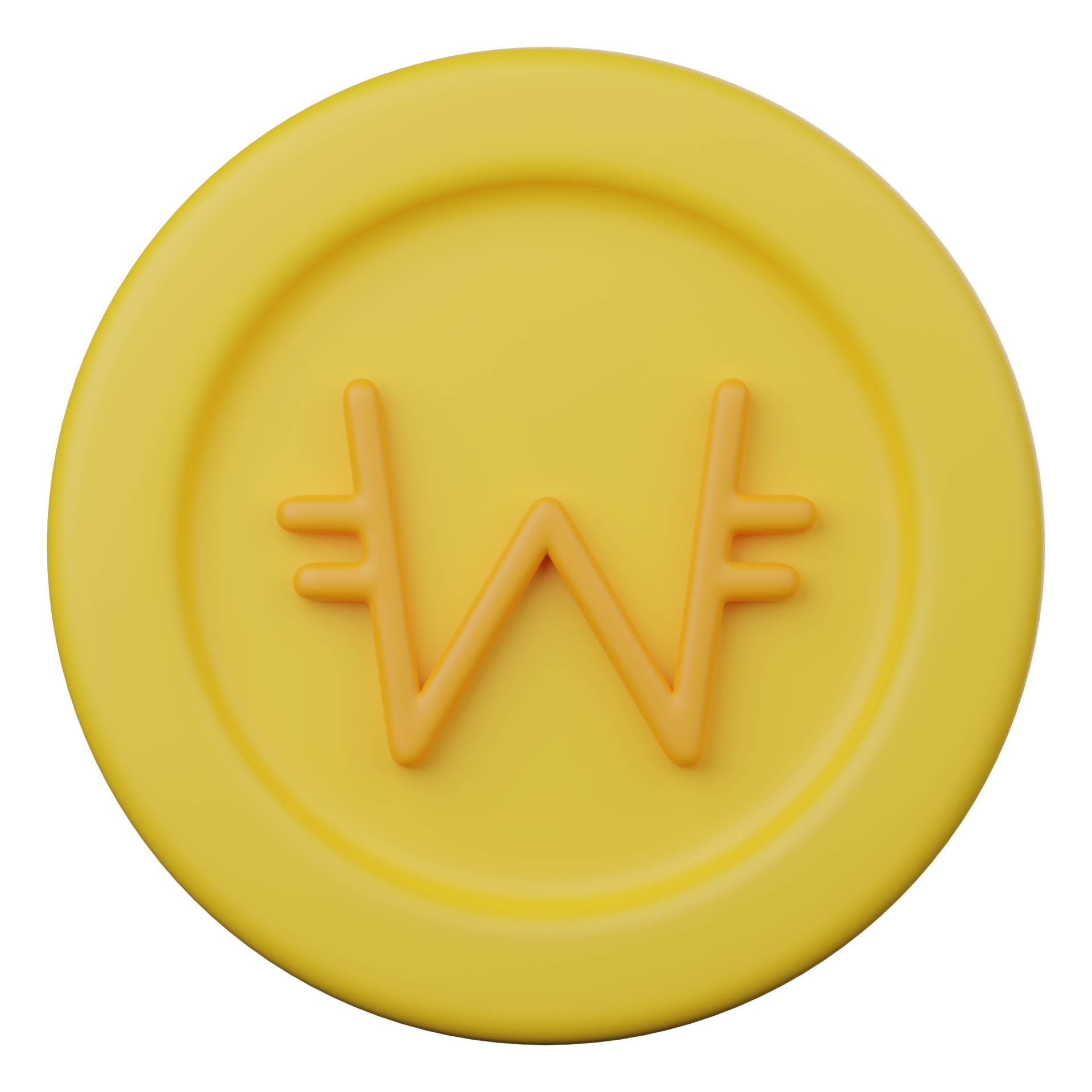 South Korean Won Coin 3d Icon 11651895 PNG south-korean-won-coin-3d-icon-11651895-png