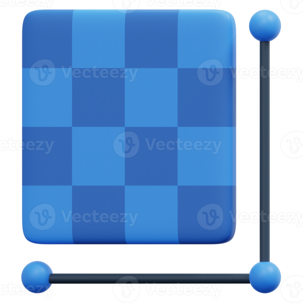 ilustración de icono de procesamiento 3d de cuadrícula png