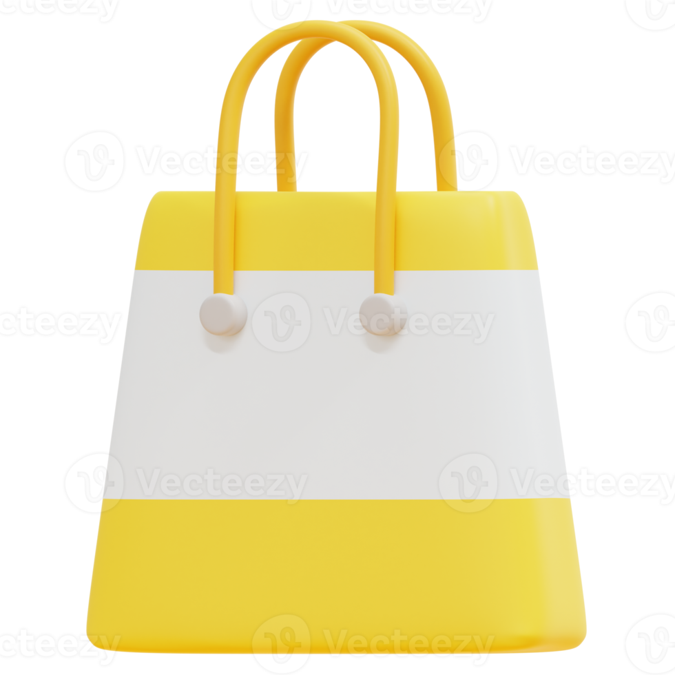 shopping bag 3d render icon illustration png