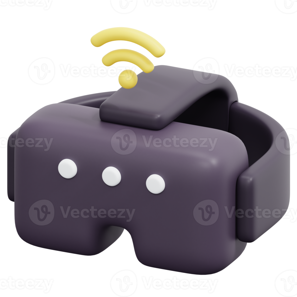 virtual reality 3d render icon illustration png