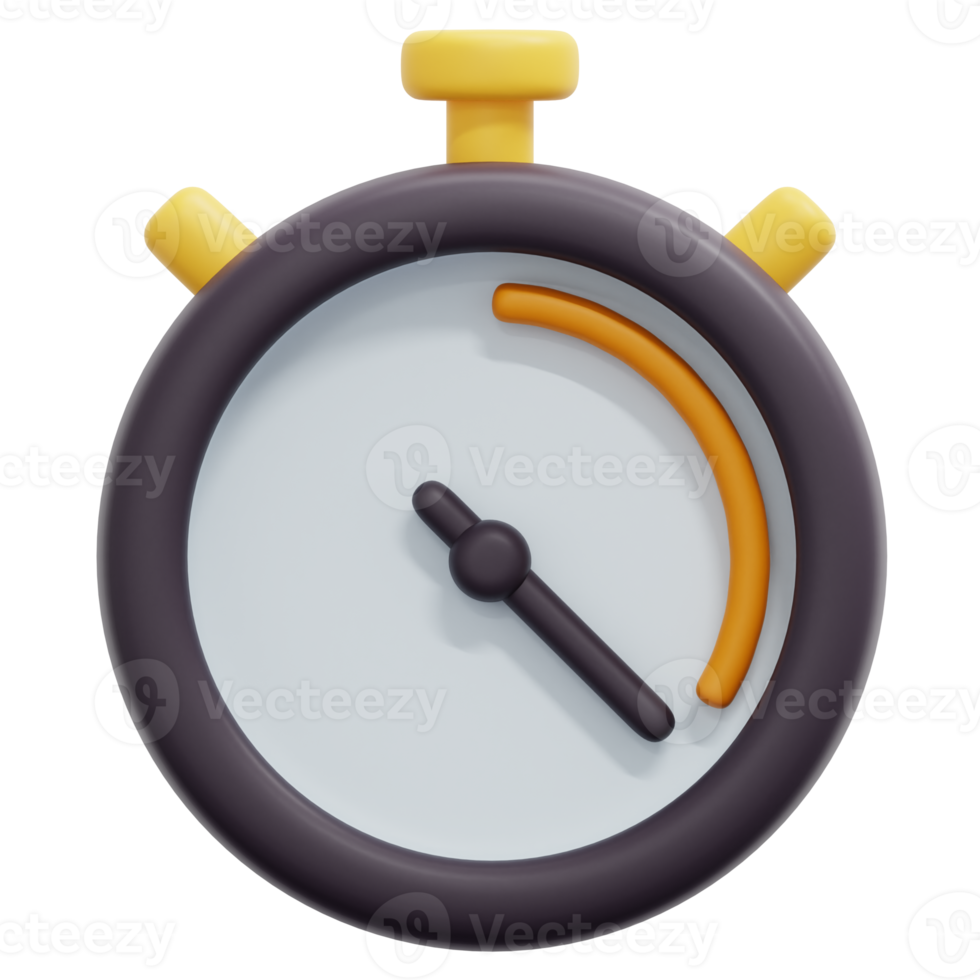 stopwatch 3d render icon illustration png