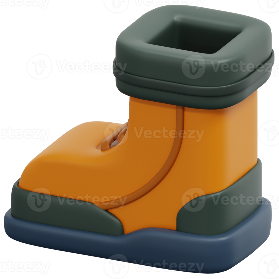 boots 3d render icon illustration png