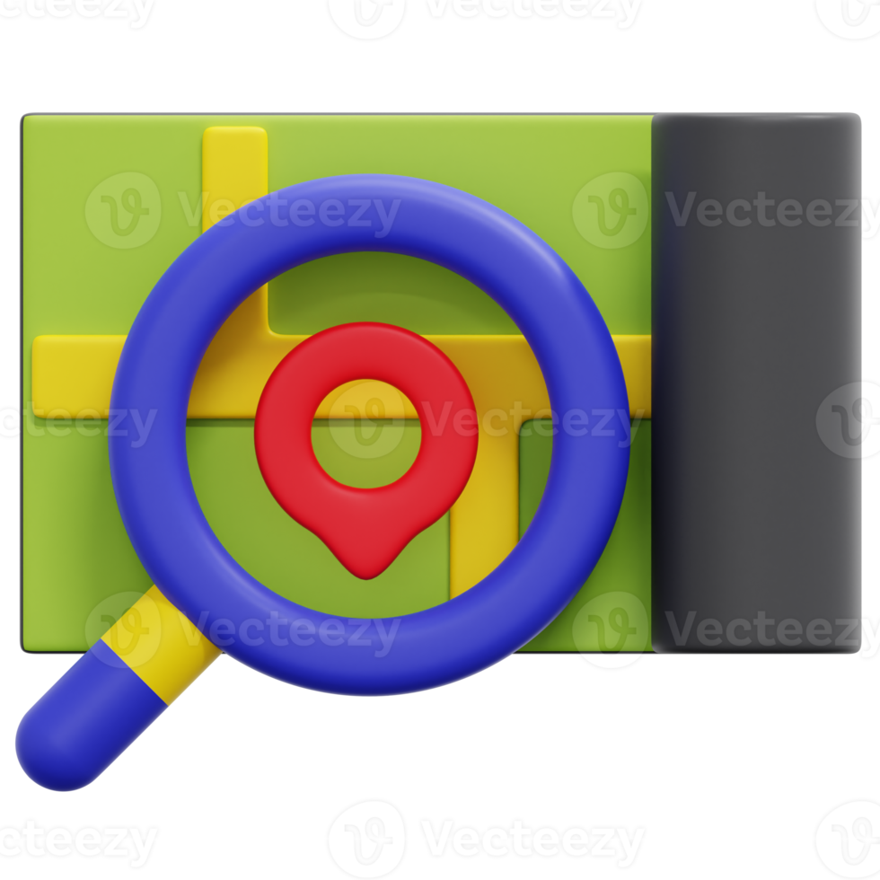 search 3d render icon illustration png