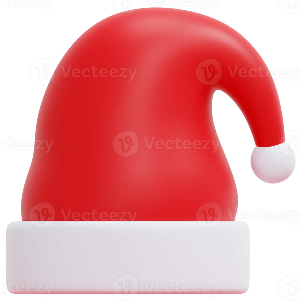 santa sombrero 3d render icono ilustración png