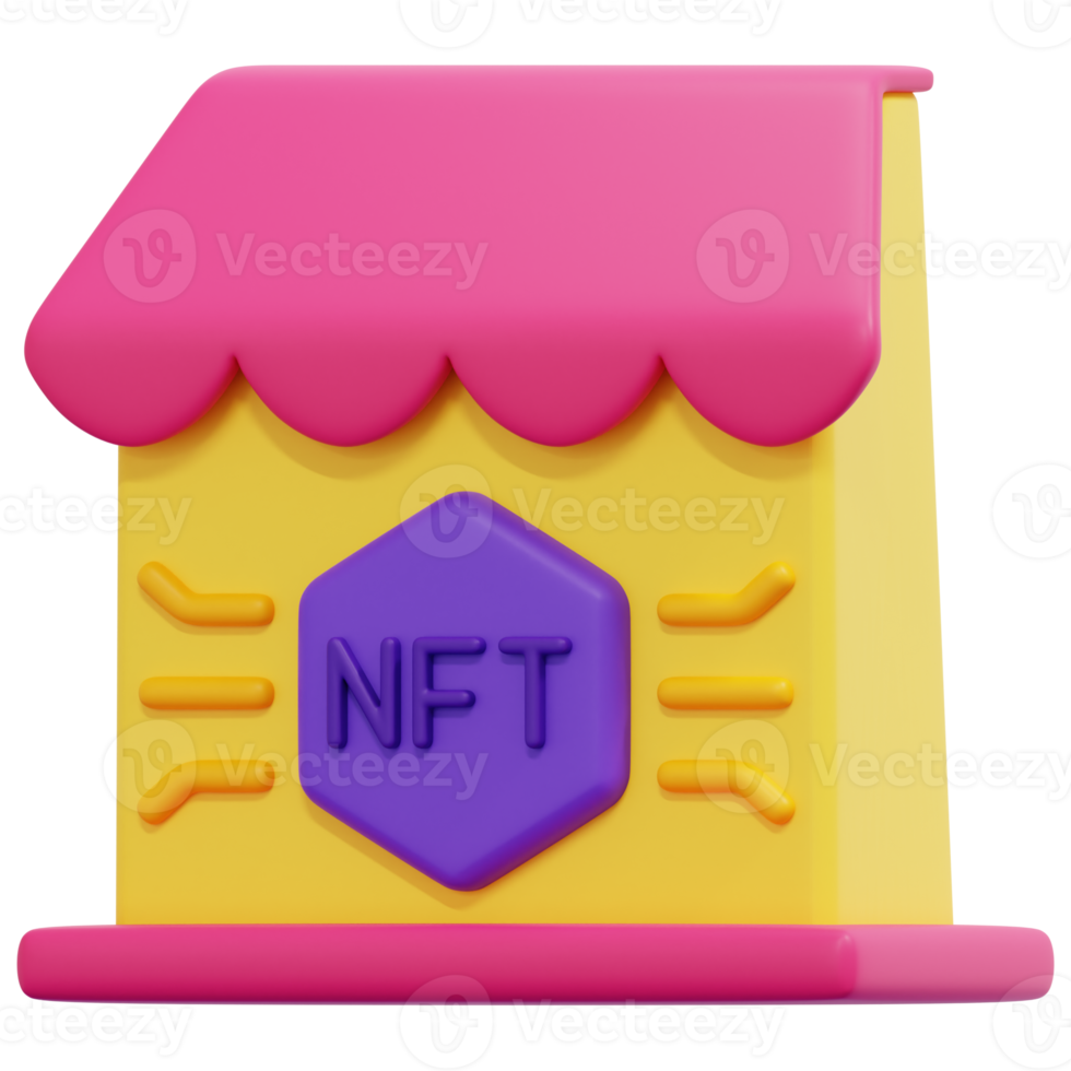 shop 3d render icon illustration png