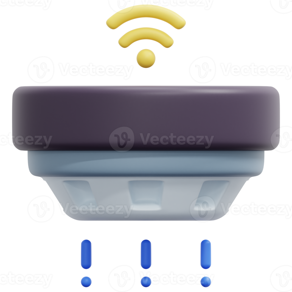 smoke detector 3d render icon illustration png