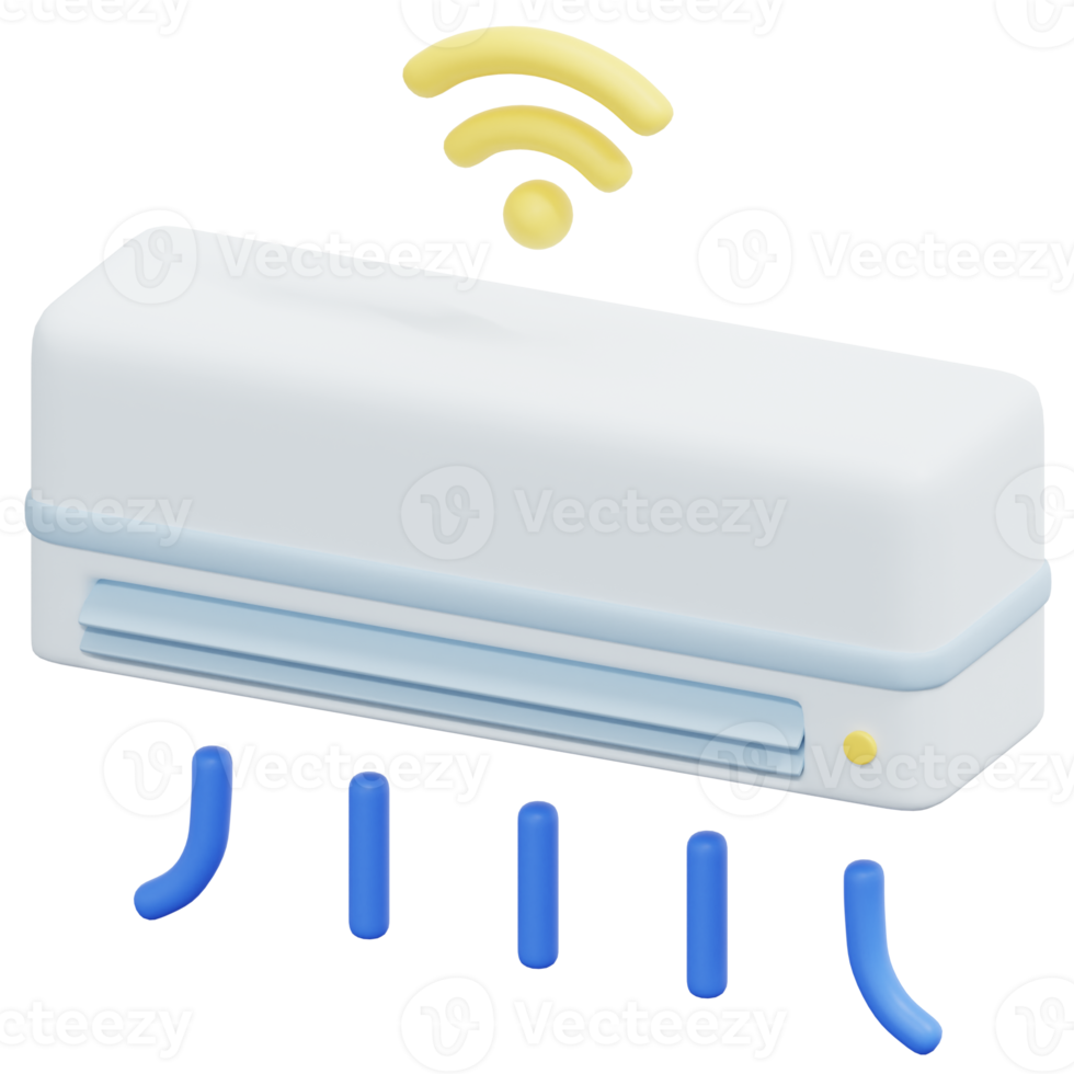 air conditioning 3d render icon illustration png