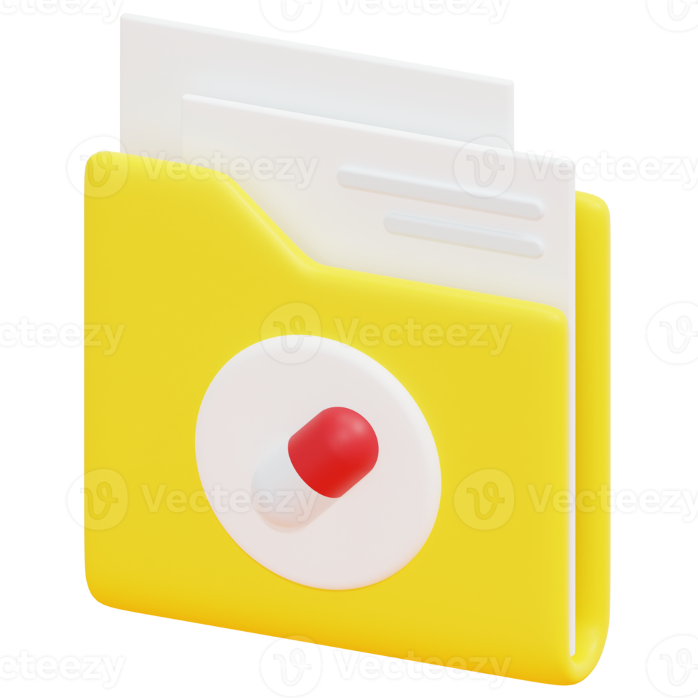 folder 3d render icon illustration png