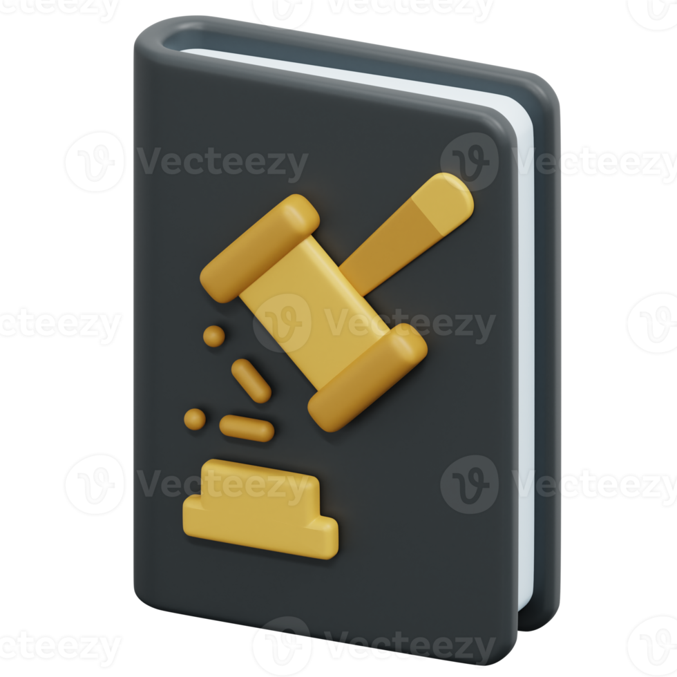 law book 3d render icon illustration png