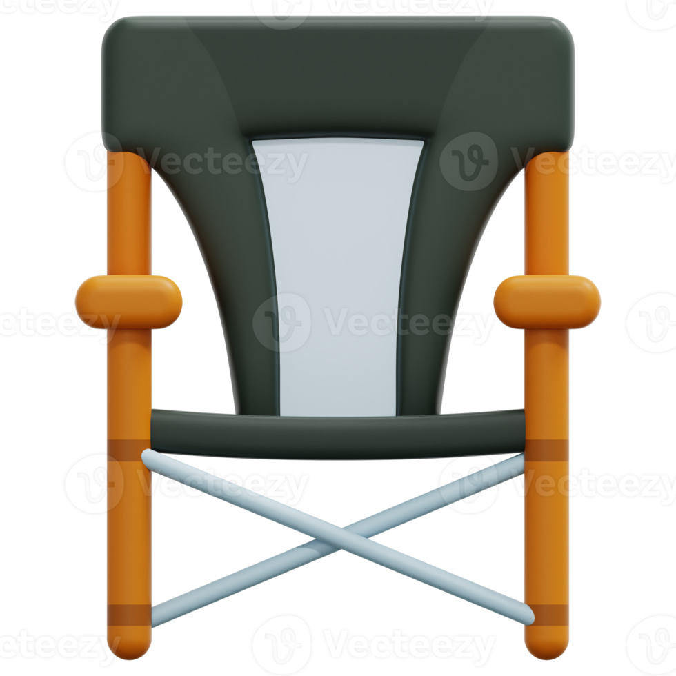 camping chair 3d render icon illustration png