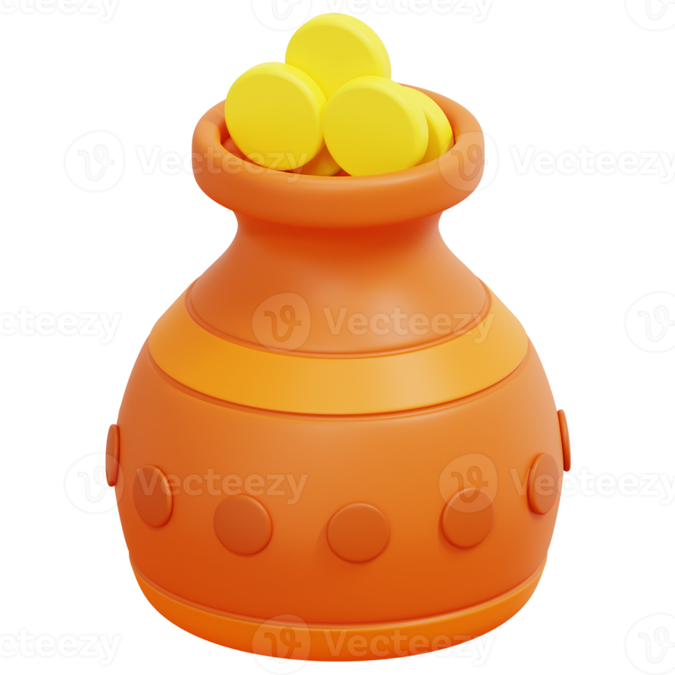 dhanteras 3d render icon illustration png
