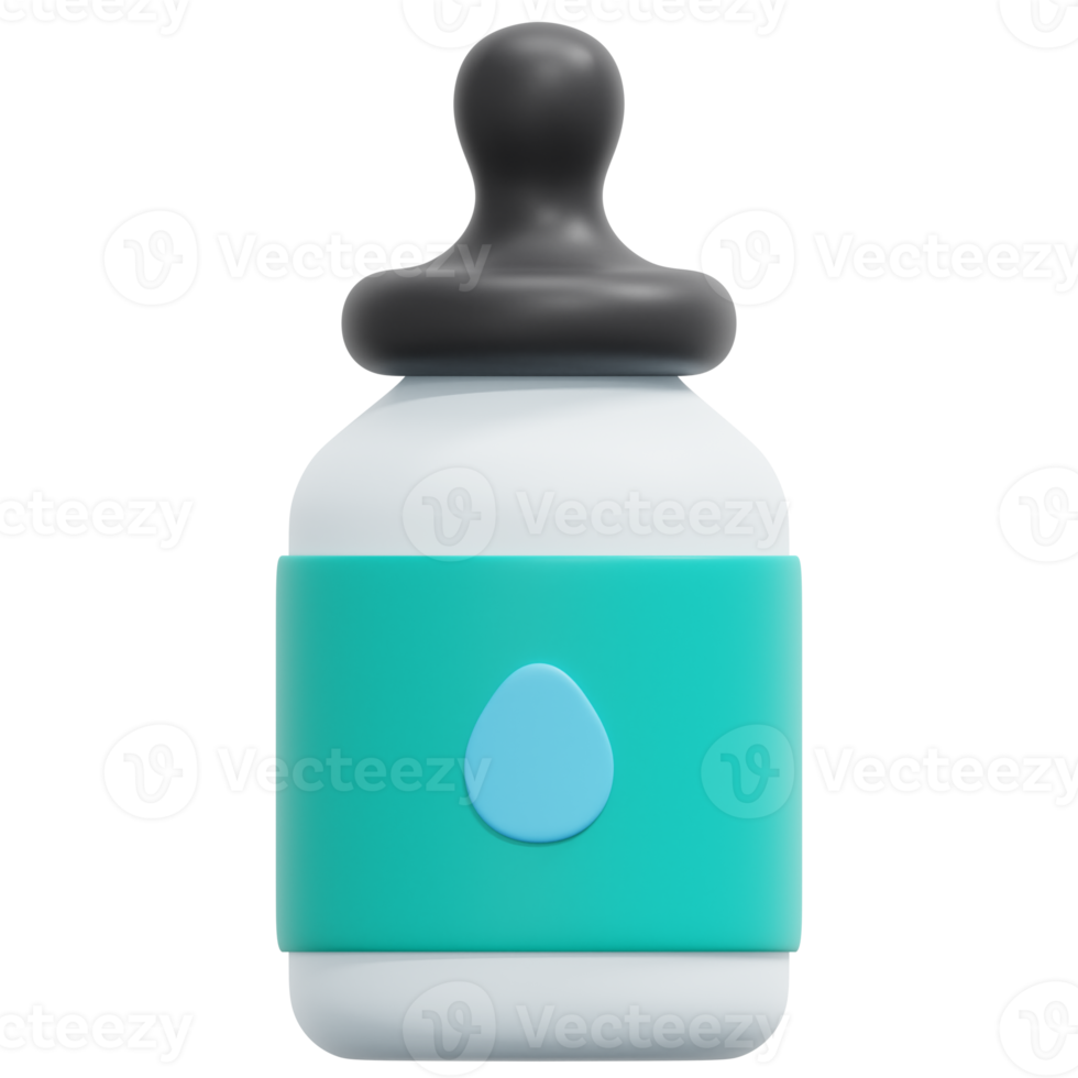 serum 3d render icon illustration png